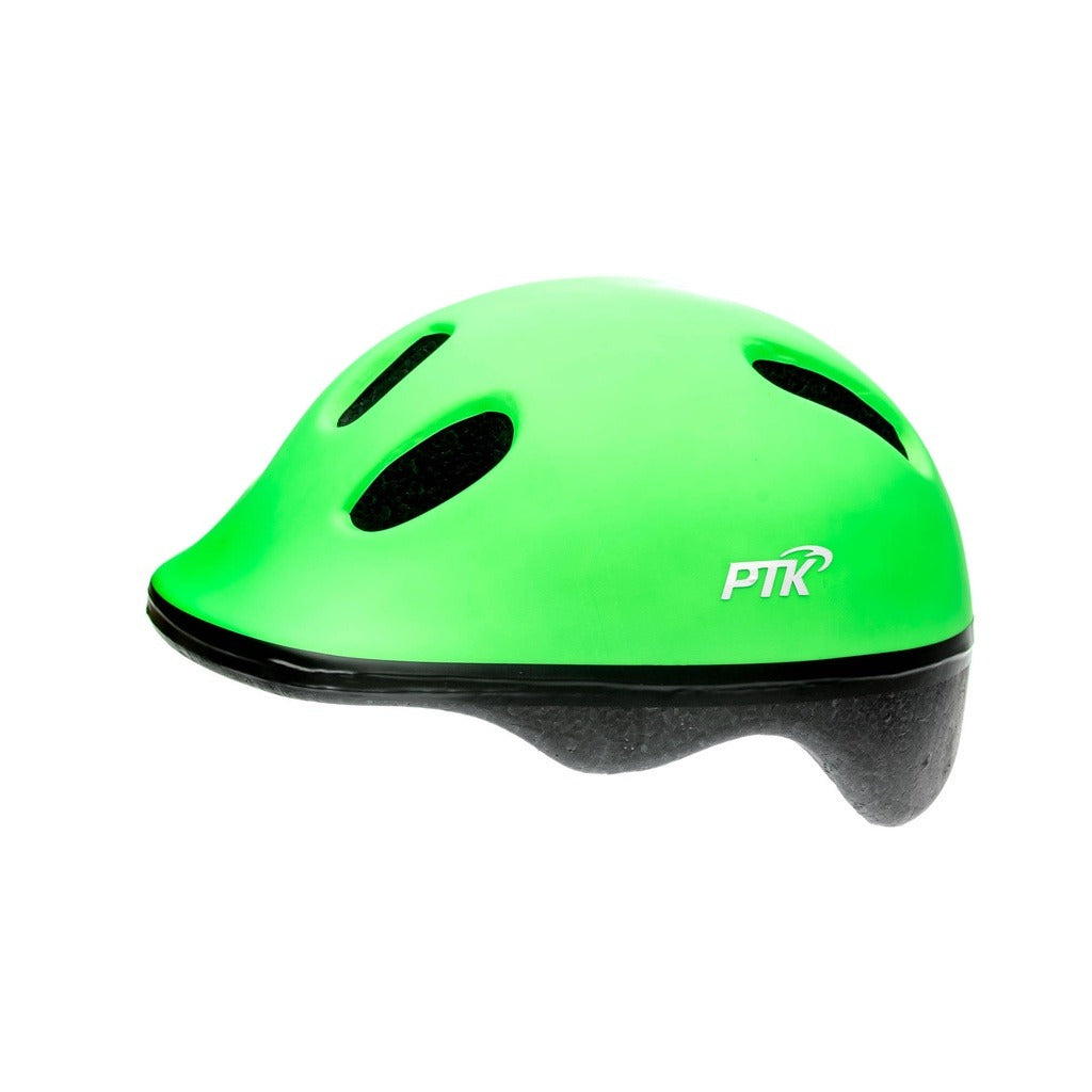 CAPACETE CICLISMO INFANTIL PTK VERDE FOSCO C/ REGULAGEM