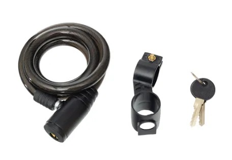 Cadeado Para Bicicleta Com Chave - 12mm X 1000mm Gta Cor Preto