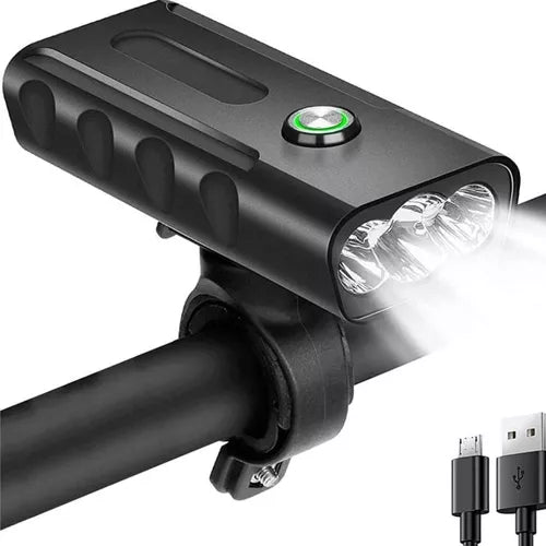 Farol Lanterna Para Bike Bx3 T6-l2 1000 Lúmes + Power Bank