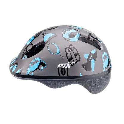 CAPACETE CICLISMO INFANTIL PTK TOYS GRAFITE C/ REGULAGEM