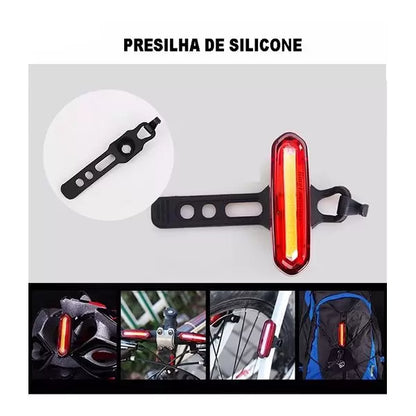 Lanterna Traseira Bike Led Recarregável Top