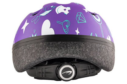 CAPACETE CICLISMO INFANTIL PTK UNICÓRNIO ROXO C/ REGULAGEM