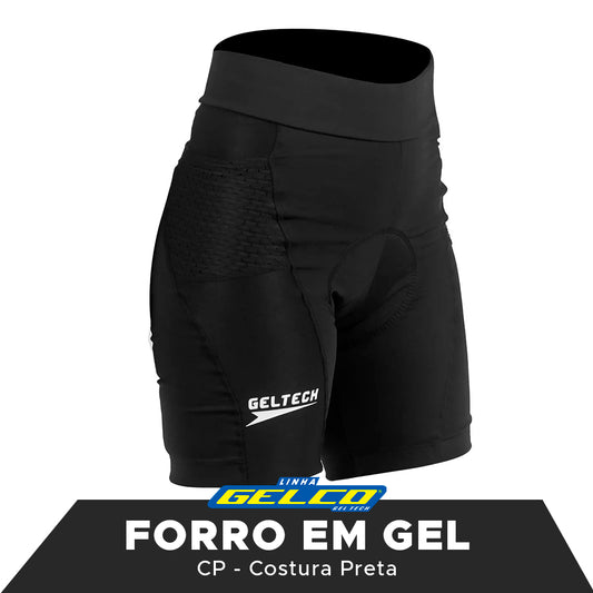 BERMUDA FEMININA CICLISMO FORRO 100% GEL GELTECH GELCO CP BIKE