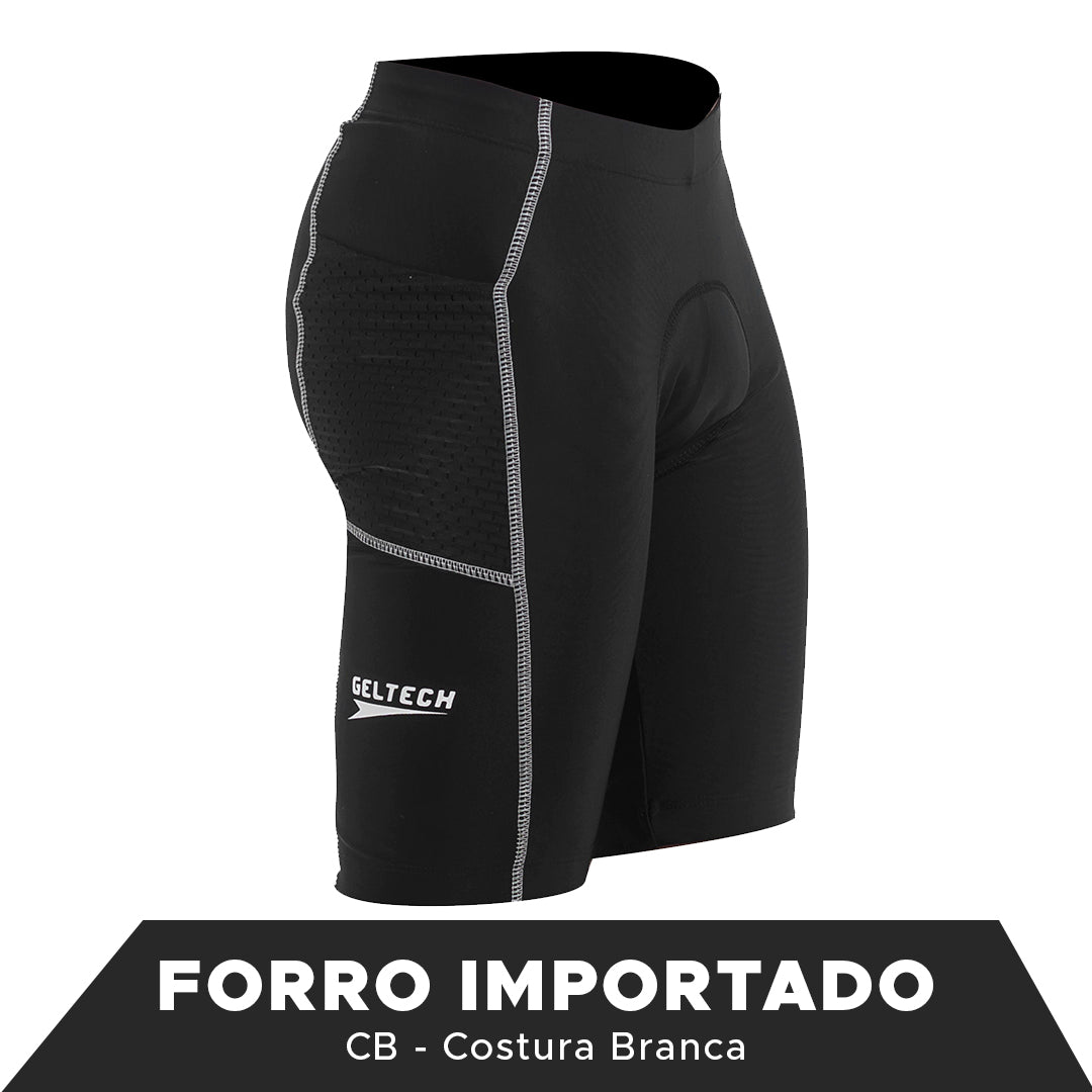 BERMUDA CICLISMO FORRO IMPORTADO STRAVA FLEX SPORTS CB BIKE