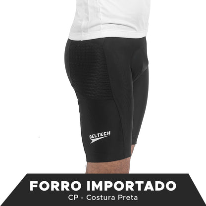 BERMUDA CICLISMO FORRO IMPORTADO STRAVA FLEX SPORTS CP BIKE