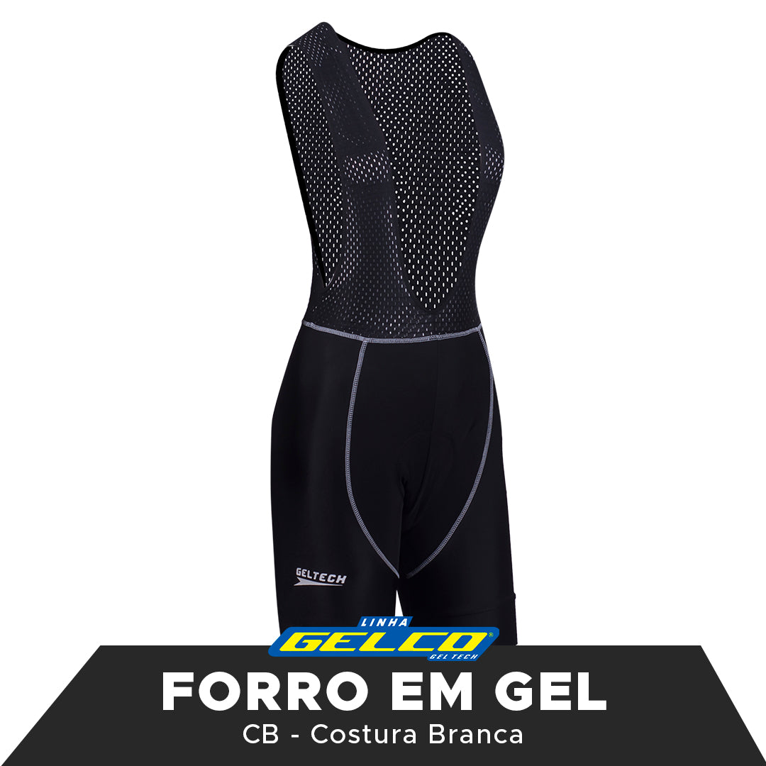 BRETELLE FEMININO CICLISMO FORRO 100% GEL GELTECH GELCO CB BIKE