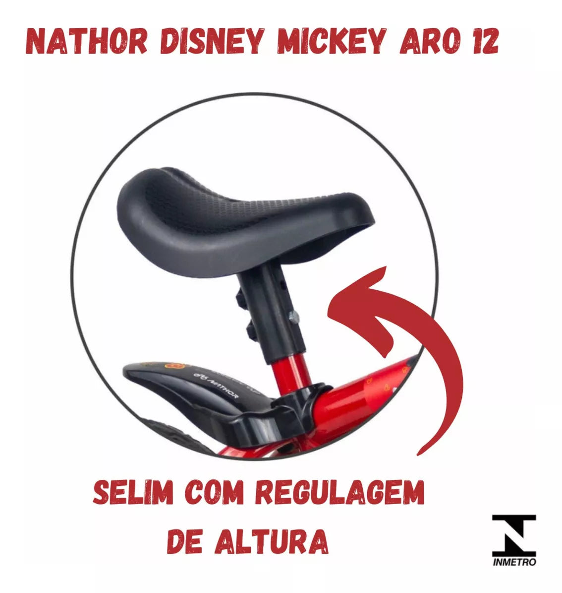 Bicicleta Infantil Aro 12 Mickey Mouse - Nathor