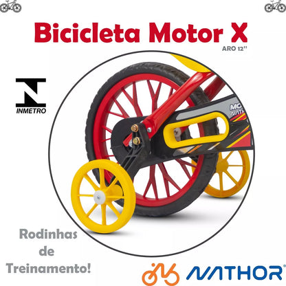 Bicicleta Infantil Motor X Aro 12 Vermelho - Nathor