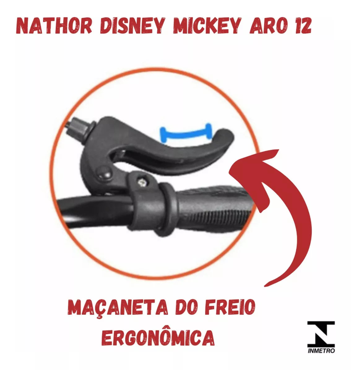 Bicicleta Infantil Aro 12 Mickey Mouse - Nathor