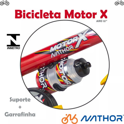 Bicicleta Infantil Motor X Aro 12 Vermelho - Nathor