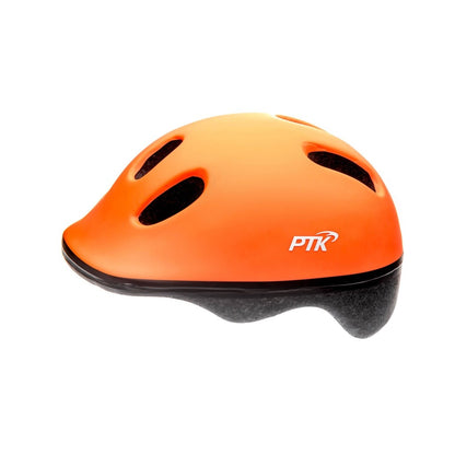 CAPACETE CICLISMO INFANTIL PTK LARANJA FOSCO C/ REGULAGEM