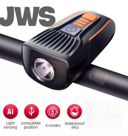 Farol Automático Para Bicicleta Com Sensor Bike Usb C - Jws