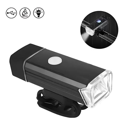 Farol Lanterna Bike Led 4 Funções Recarregável Usb Forte