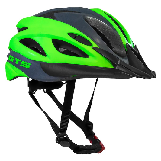 CAPACETE CICLISMO GTS RACING SERIES COM LED VERDE