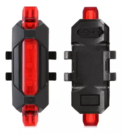 Sinalizador Traseiro Bike Luz Led Recarregável Bicicleta Cor