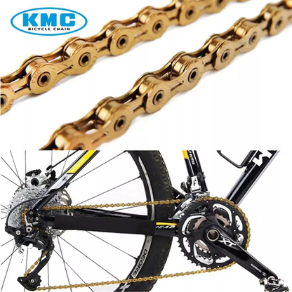 Corrente Kmc X9 El Dourada 116l 9 Velocidades Mtb Speed