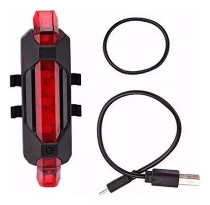 Sinalizador Traseiro Bike Luz Led Recarregável Bicicleta Cor