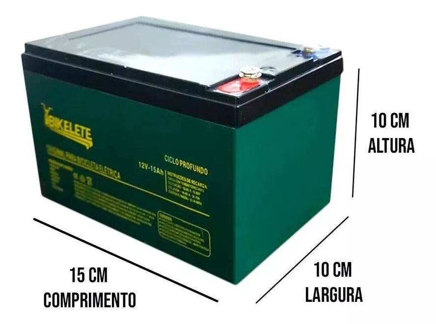 Bateria Sousa Bike Bikelete 12v 15ah Bike Elétrica Ciclo Profundo