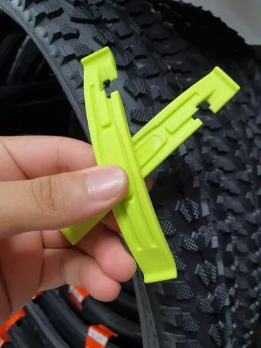 Espátulas PTK Nylon Kit Com 2 Para Retirar Pneu Bicicleta